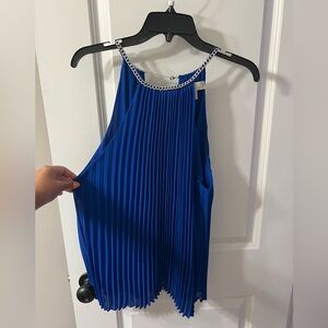 MICHAEL Michael Kors Royal Blue Dress with Chain Accent